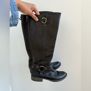 Vintage 90s black leather boots